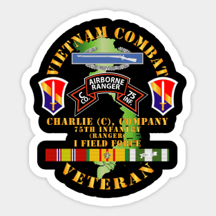 Vietnam Combat Vet - C Co 75th Infantry (Ranger) - I Field Force SSI Sticker